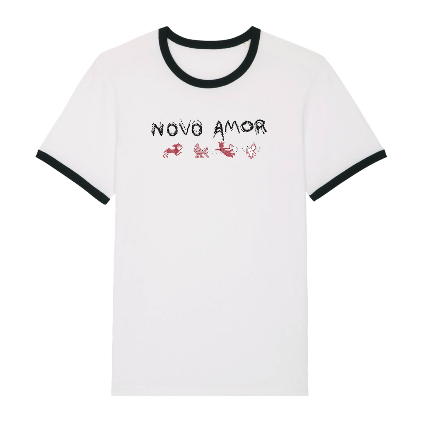 Ringer Tee Red Symbols