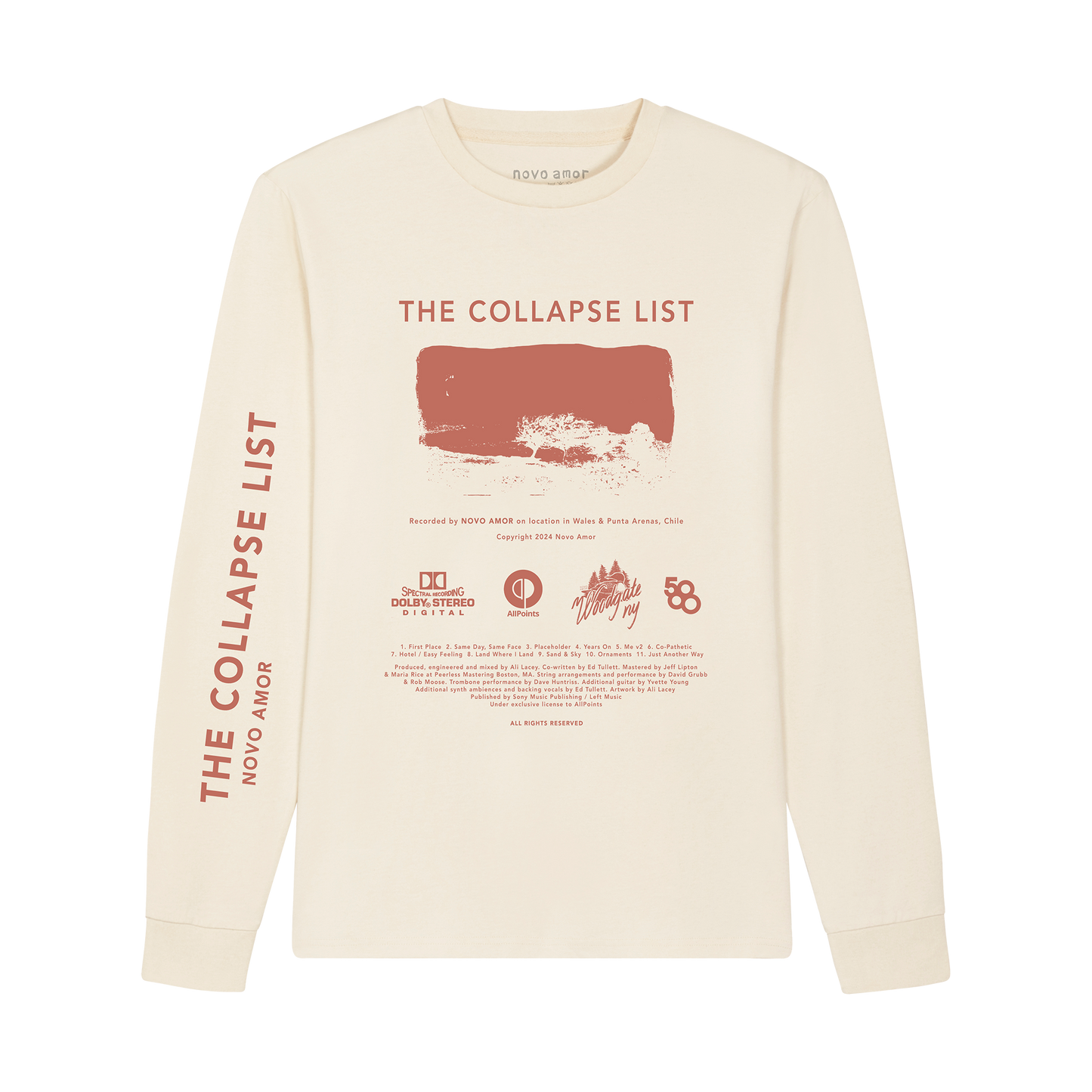 The Collapse List Red Long Sleeve T-Shirt