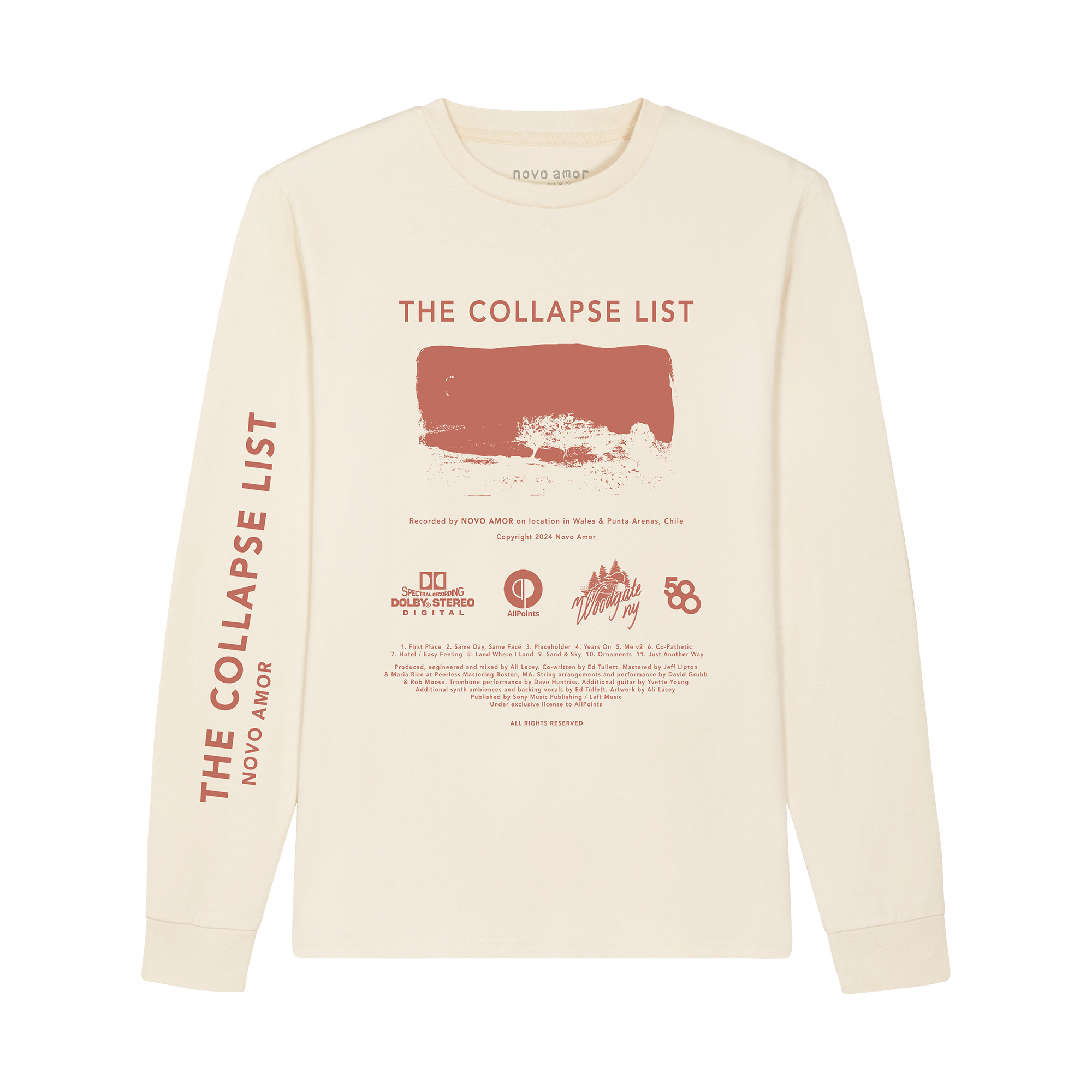 The Collapse List Red Long Sleeve T-Shirt